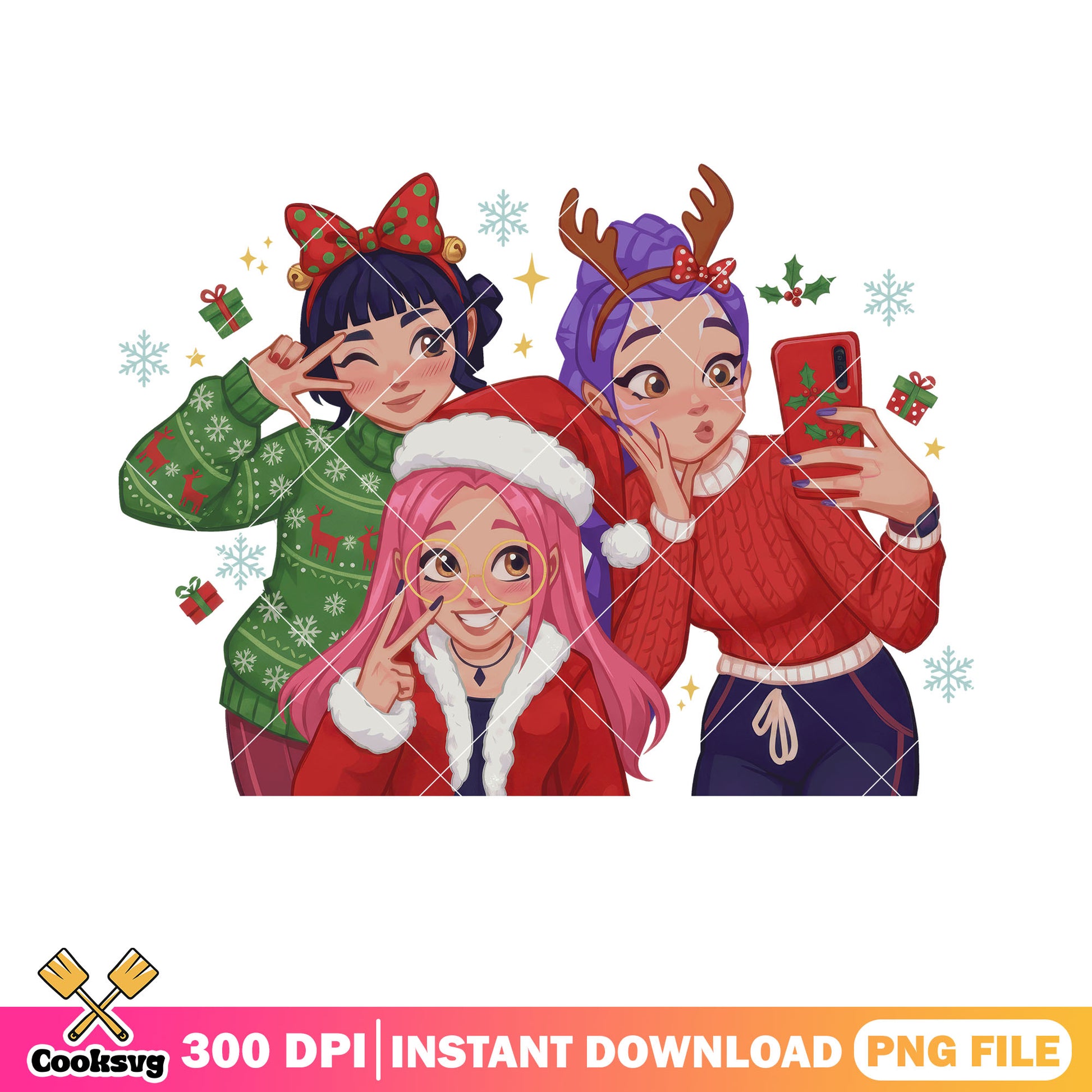Sweater huntrix huntrix png, christmas sweater​ png, huntrix zoey png