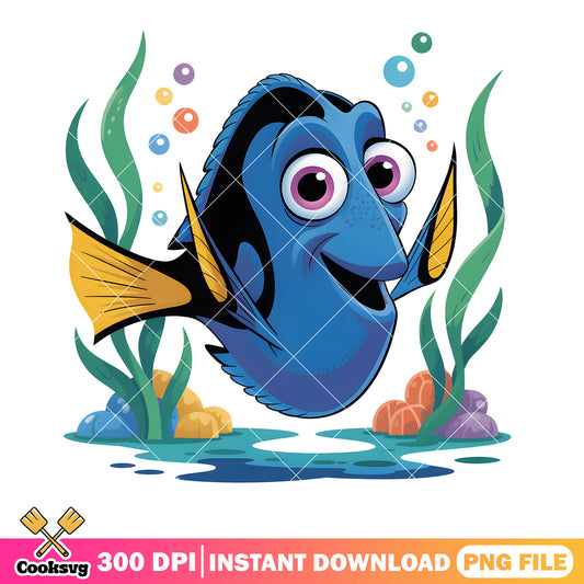 Swim dory in coral png, finding nemo png, ​dory fish png