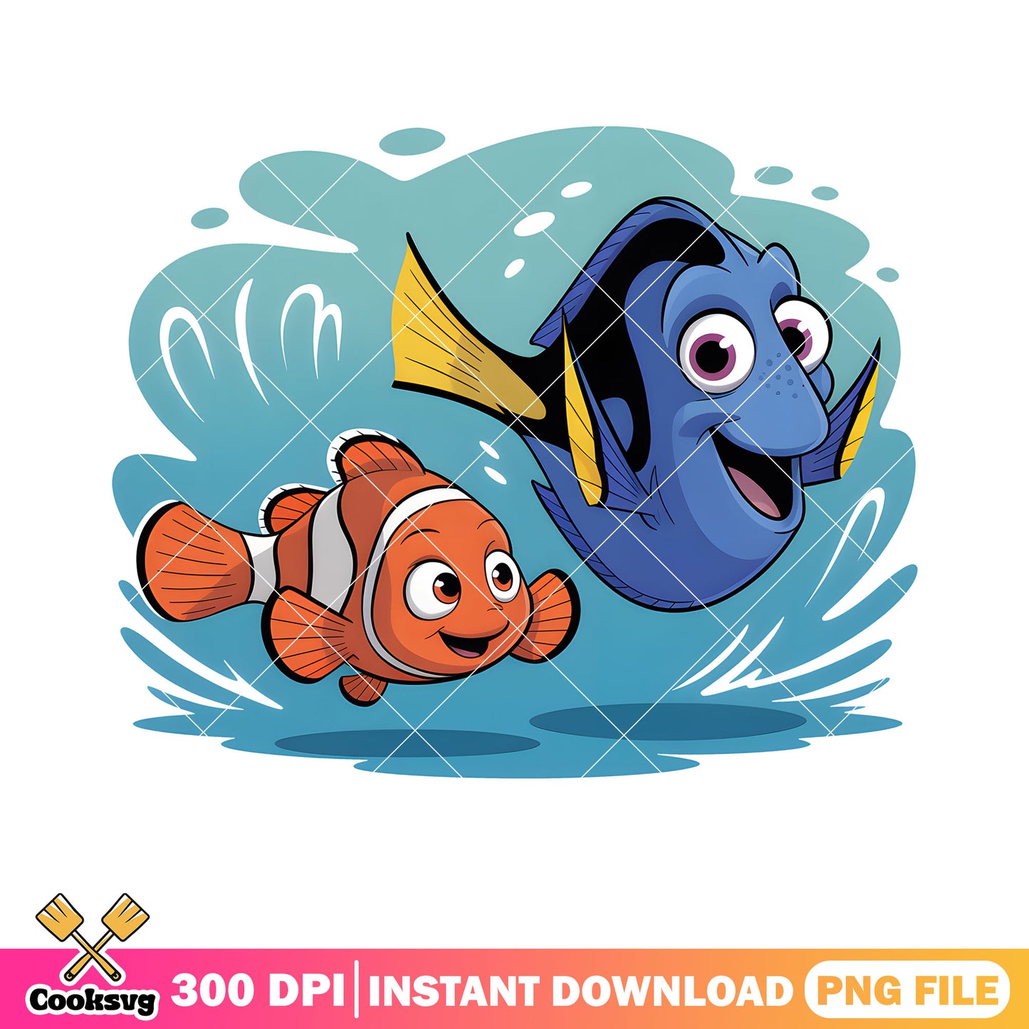 Swim swim dory marlin png, disney dory png, disney clownfish png