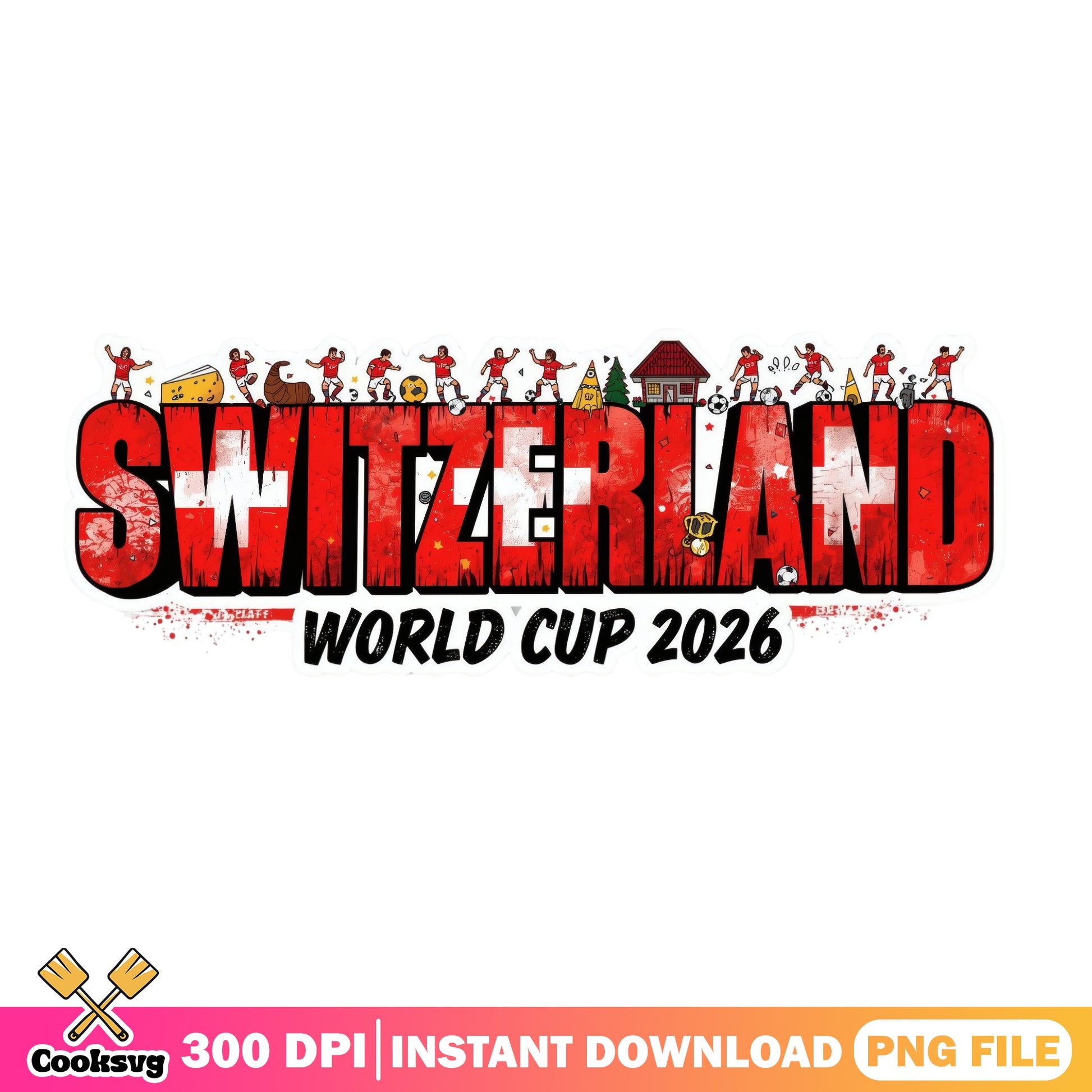 Switzerland World Cup 2026 PNG, Soccer Fan Shirt, Football PNG