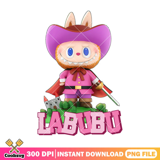Swordsman labubu png, labubu​ toy png, popmart labubu ​png