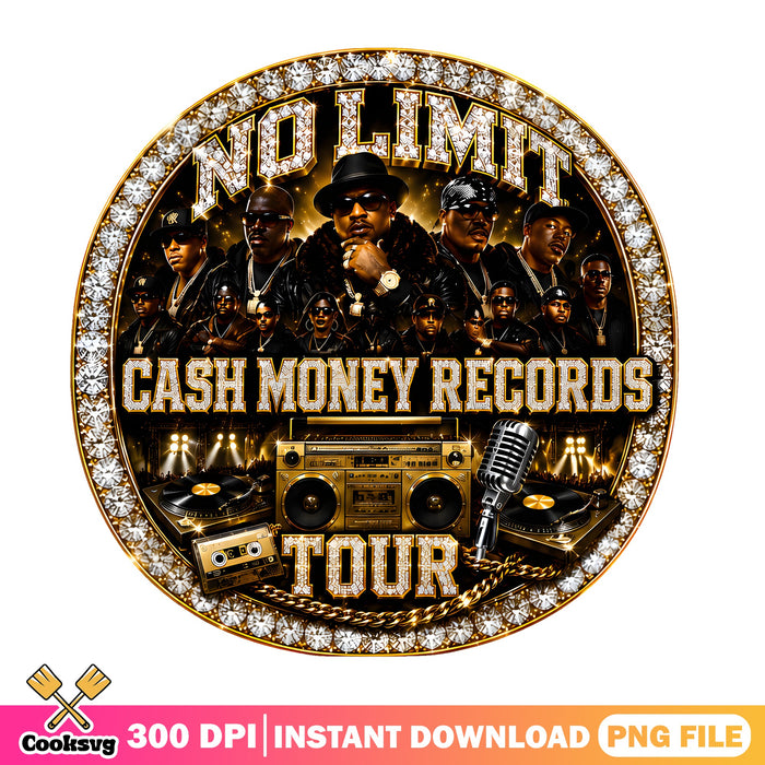 No Limit Cash Money Records Badge PNG, Rap Group PNG, Hip Hop PNG