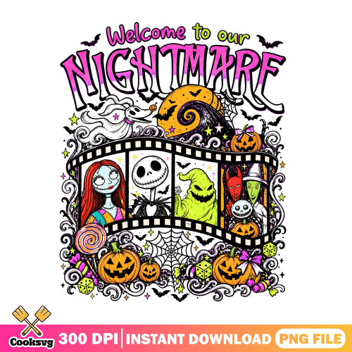 Greetings Halloweentown PNG, Jack Skellington PNG, Spooky Film PNG