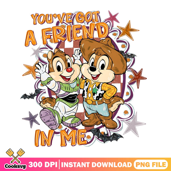 Chip And Dale You've Got A Friend In Me PNG, Buzz Woody PNG, Bats PNG