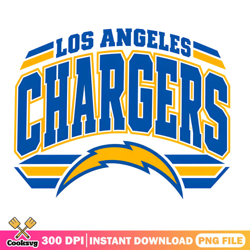 Los Angeles Chargers Varsity PNG, Chargers Bolt PNG, Bolt Up NFL PNG