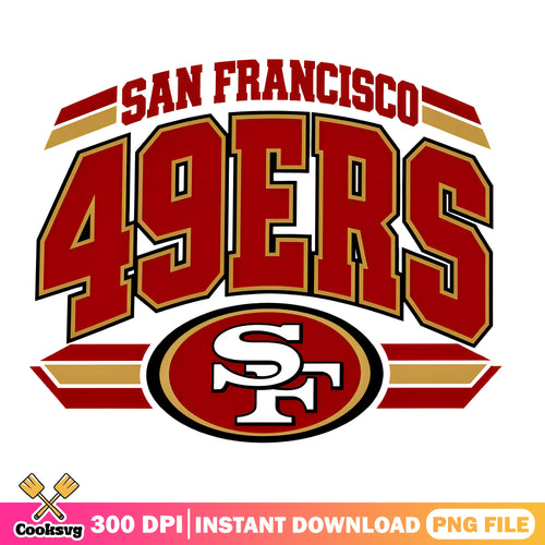 San Francisco 49ers Logo PNG, Niners NFL Team PNG, Game Day PNG