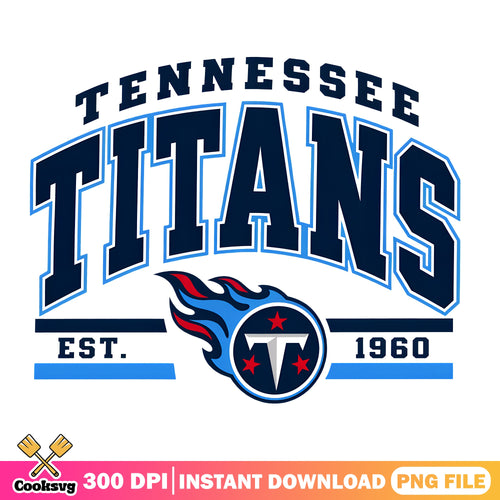 Tennessee Titans Est 1960 PNG, Varsity Football PNG, Game Day PNG