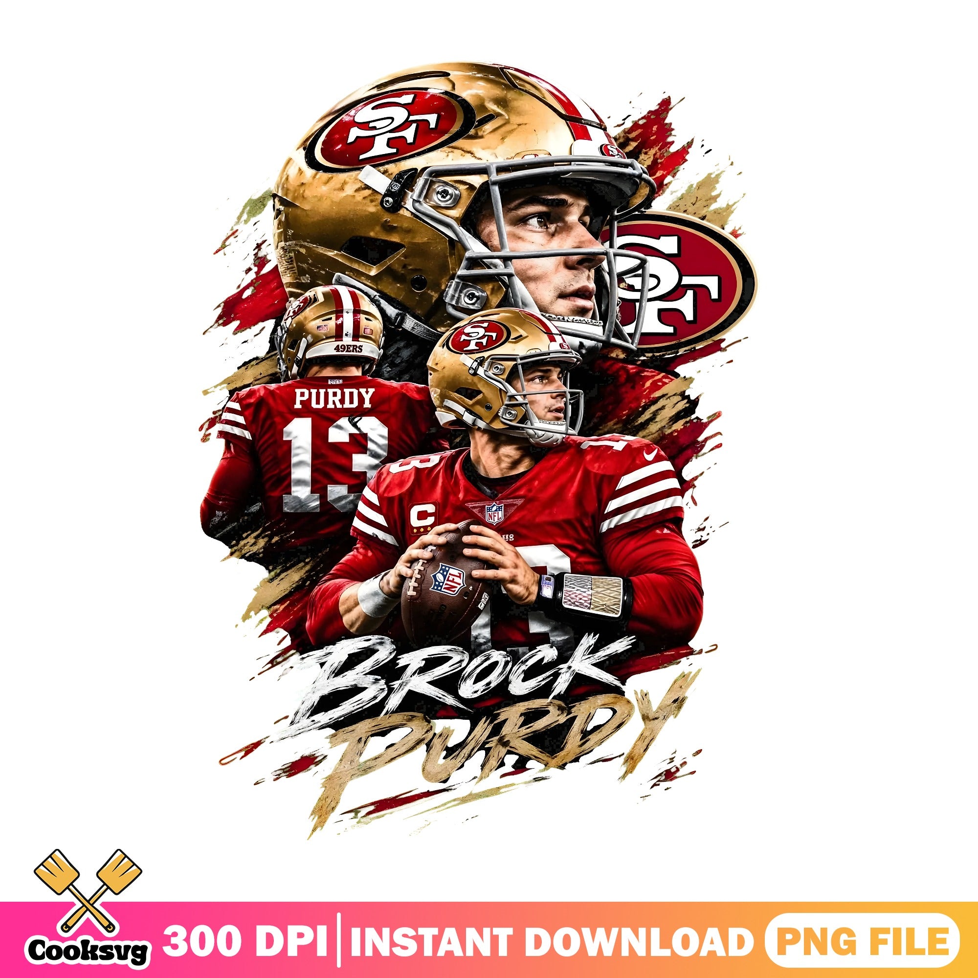 Niners Gold Color Brock Purdy 49ers PNG, San Francisco 49ers PNG, Quarterback PNG – Cooksvg