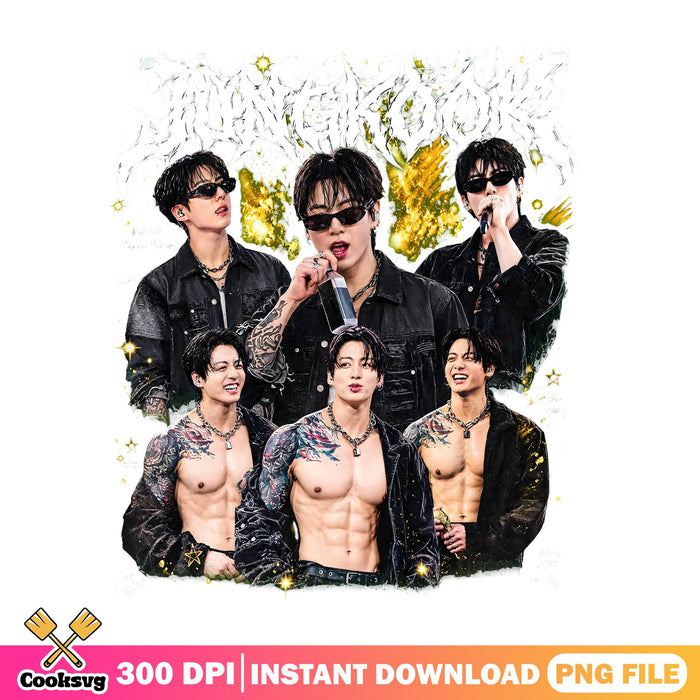 Jungkook Stage Performance Collage PNG, Jungkook PNG, BTS PNG