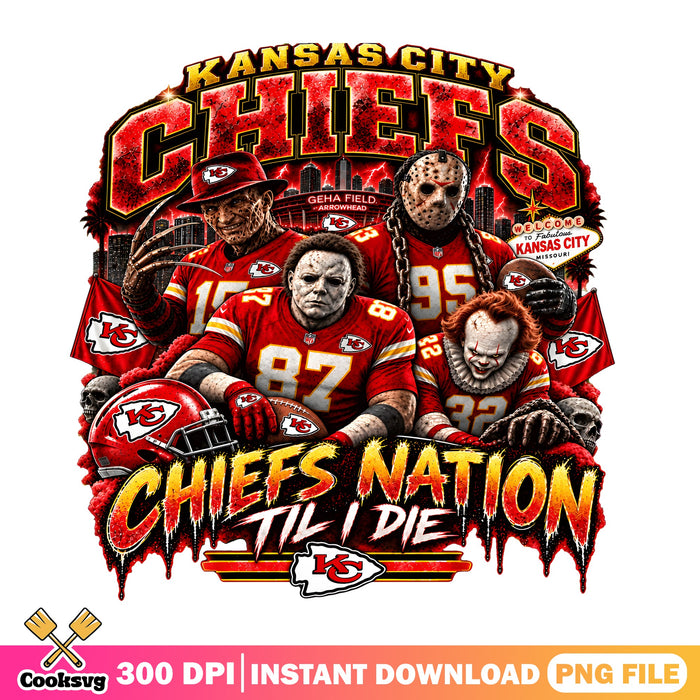 Chiefs Nation Horror Villains PNG, Chiefs PNG, Halloween Football PNG