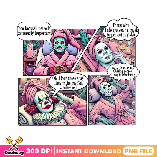Talking phone design png, horror killer png, halloween day png