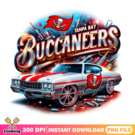 Tampa Bay Buccaneers Car PNG, NFL Football PNG, Bucs PNG