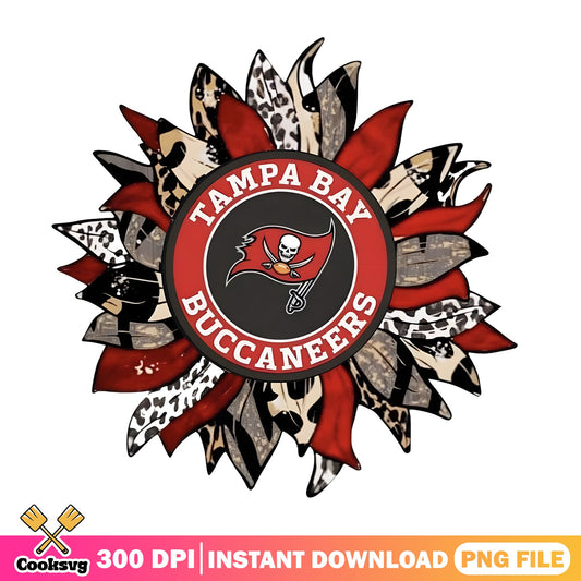 Tampa Bay Buccaneers Sunflower PNG, NFL Football PNG, Buccaneers PNG