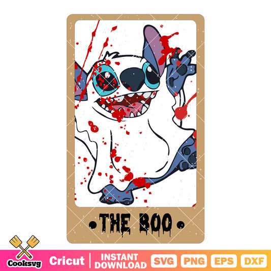 Tarot stitch the boo svg, halloween tarot​ svg, stitch horror svg