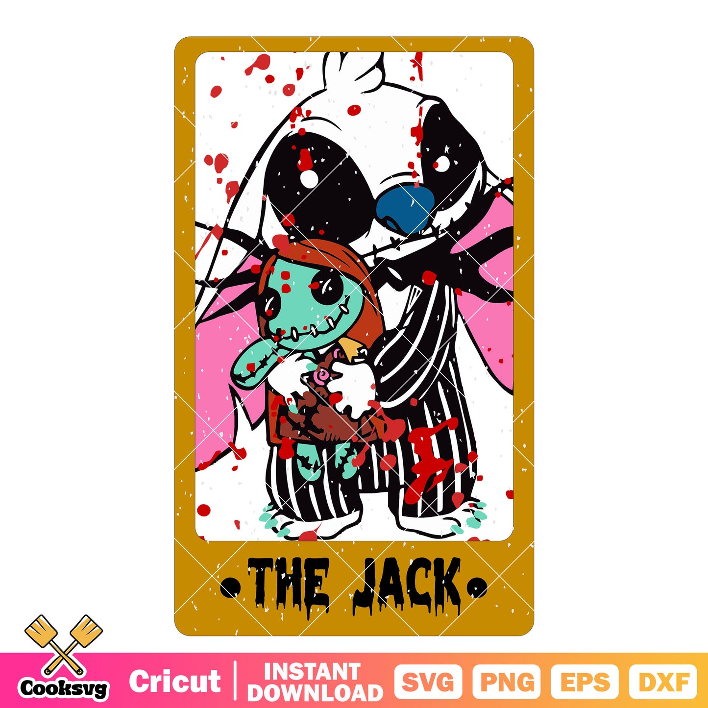 Tarot stitch the jack svg, halloween tarot​ svg, stitch halloween svg