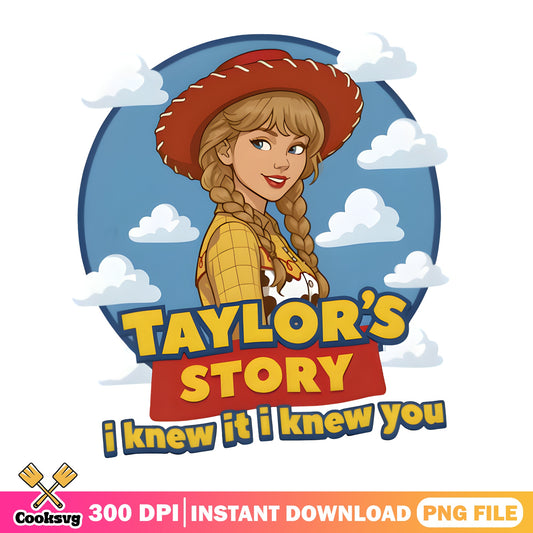 Taylor Swift Toy Story PNG, Taylors Story PNG, Swiftie PNG