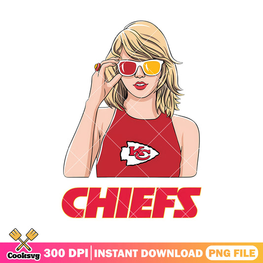 Taylor swift chiefs fan png, taylor swift chiefs​ png, taylor swift png