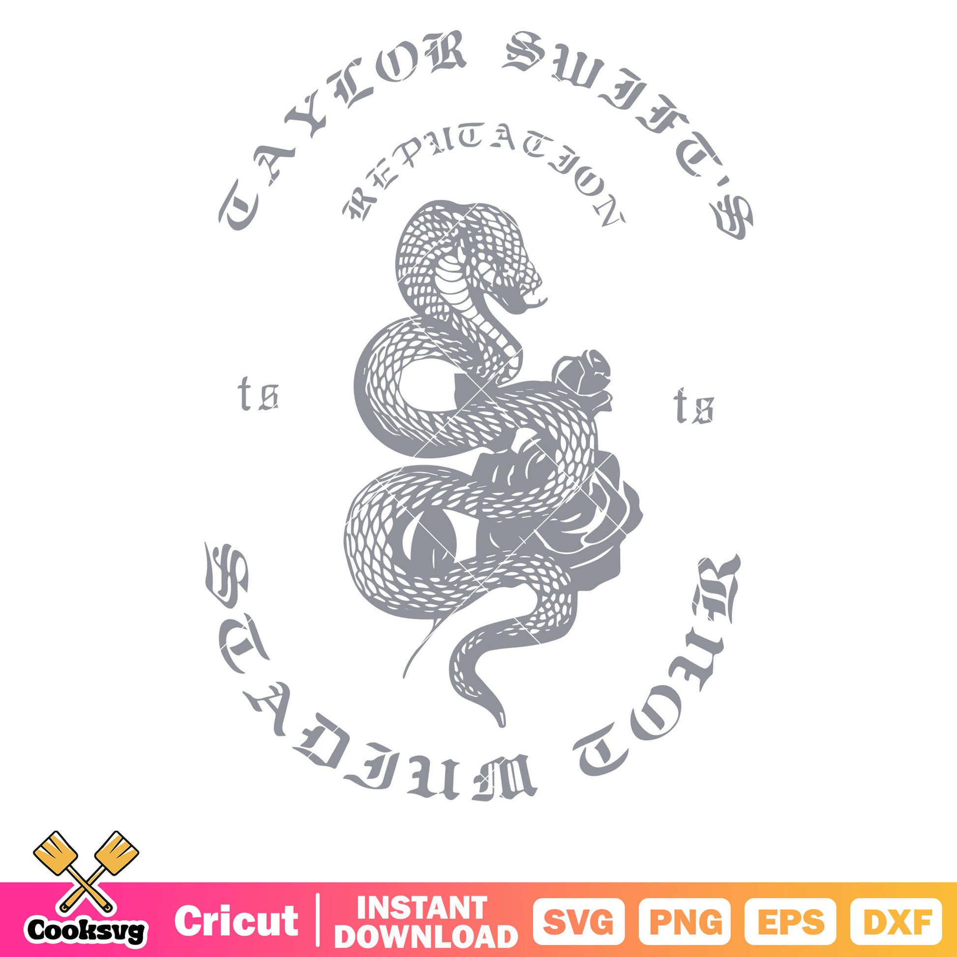 Taylor swift white snack svg file, taylor swift snake​ svg