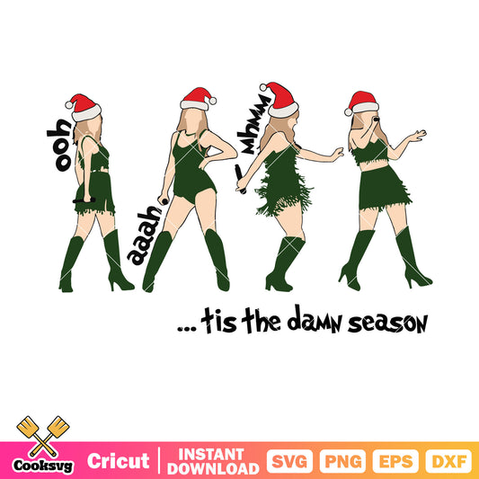 Taylor tis the damn season christmas svg, taylor swift christmas svg