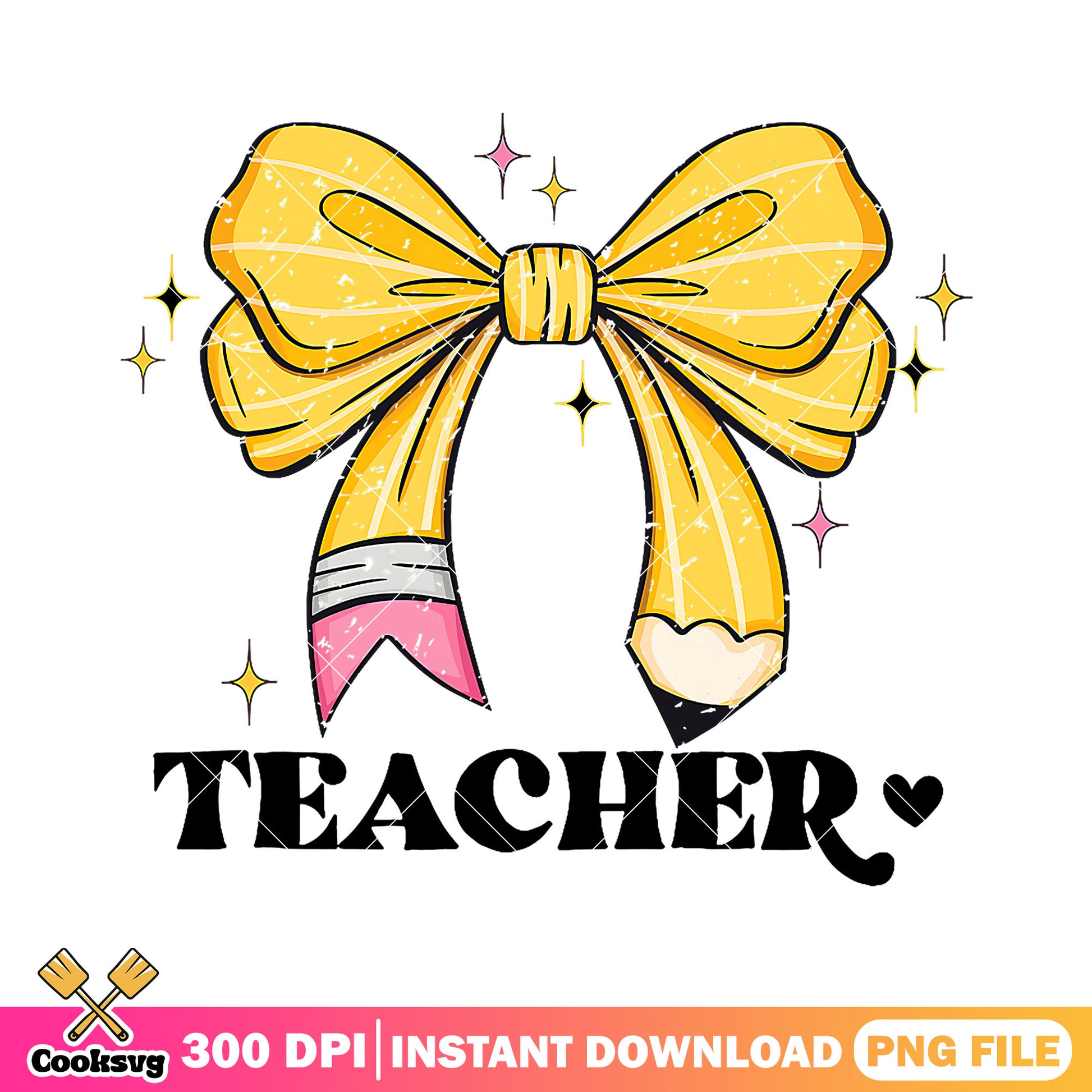 Teacher and bow design png, yellow bow png, welcome back to school png