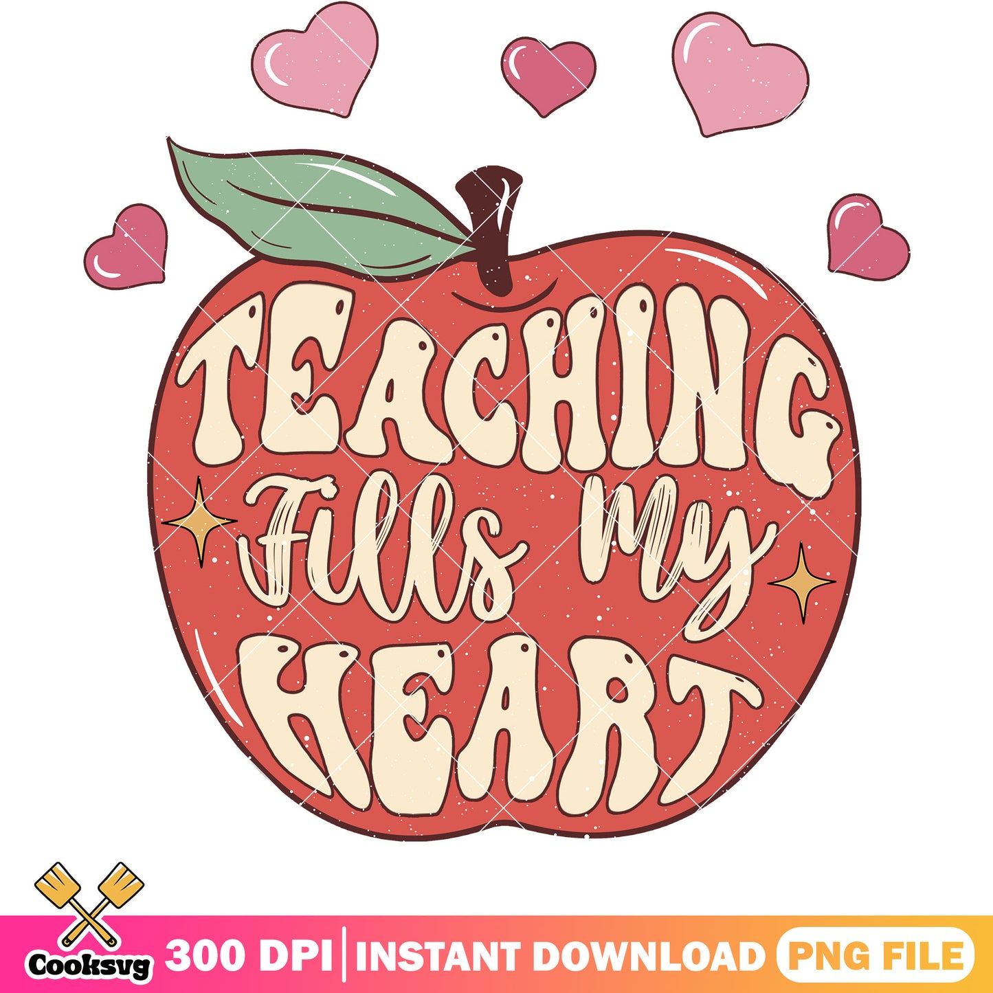 Teaching fills my heart valentine png, love valentine png