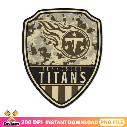 Tennessee Titans Camo Shield PNG, NFL Football PNG, Military PNG