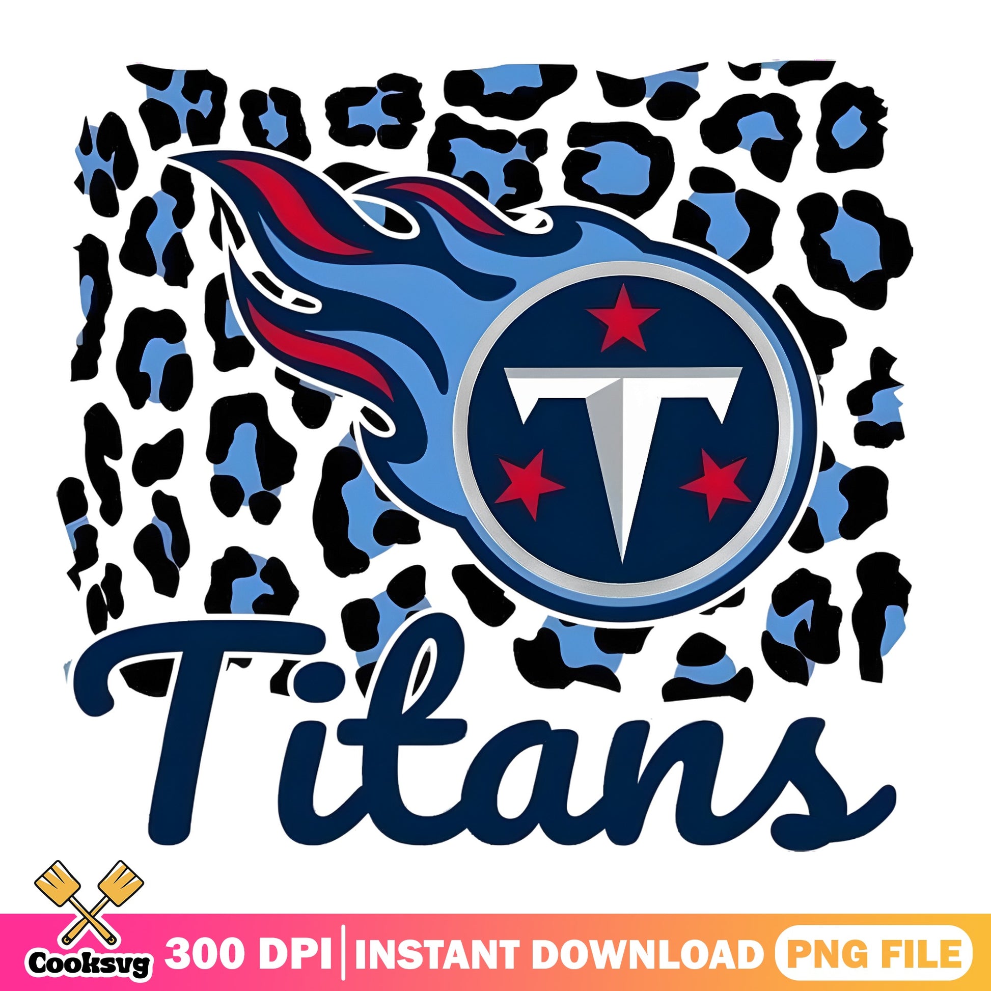Tennessee Titans Leopard PNG, NFL Football PNG, Titans Logo PNG