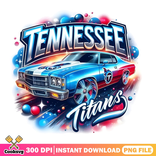 Tennessee Titans Muscle Car PNG, NFL Football PNG, Titans PNG