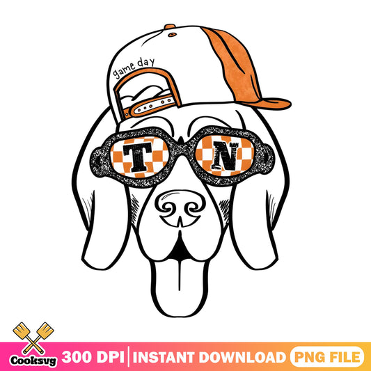 Tennessee Volunteers Game Day Dog PNG, TN Vols PNG, Football PNG