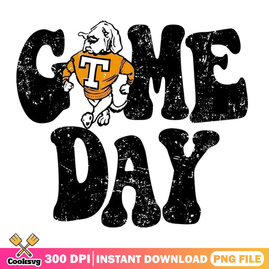 Tennessee Volunteers Game Day PNG, Smokey Mascot PNG, Football PNG