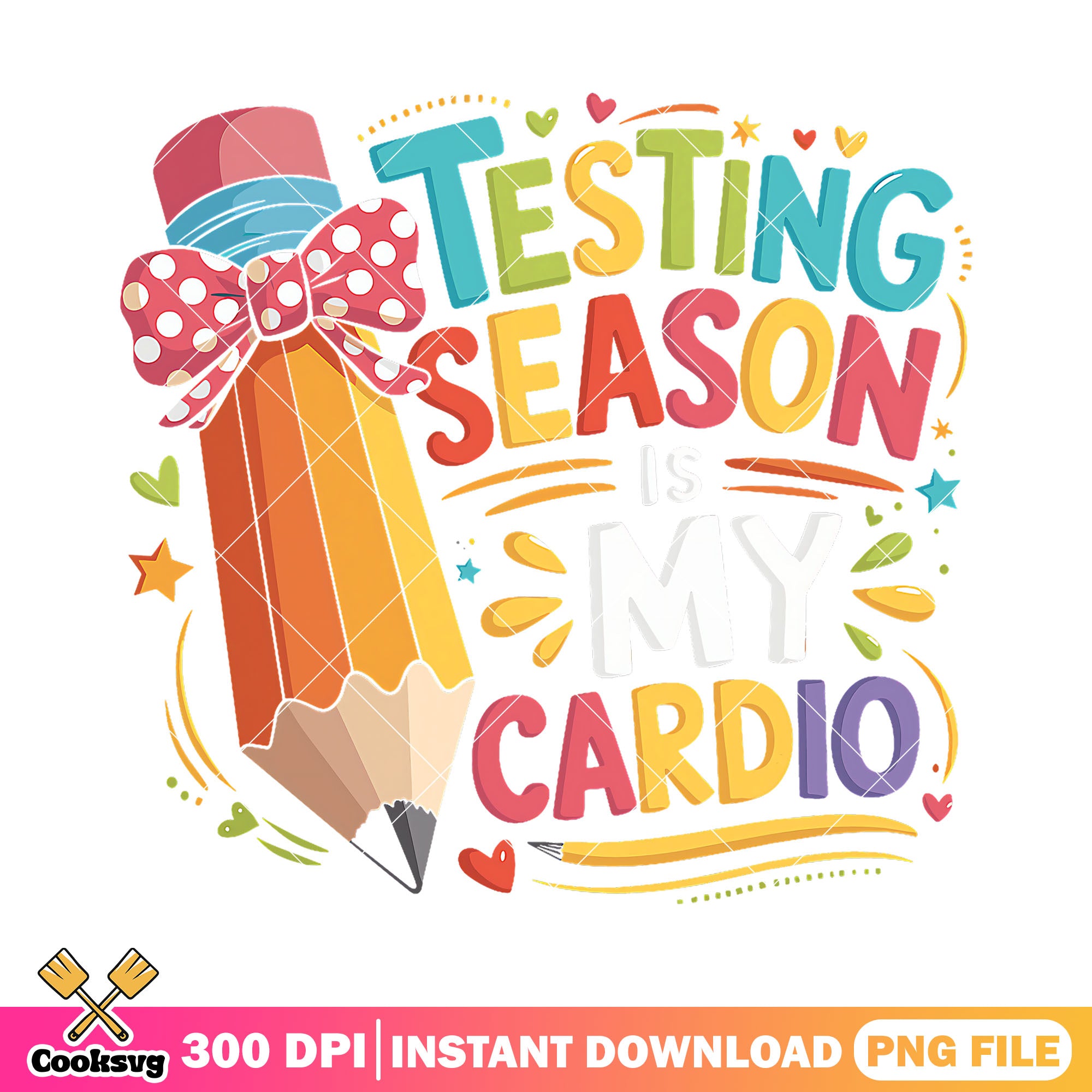 Testing season design png, back to school day png, big pencil png – Cooksvg