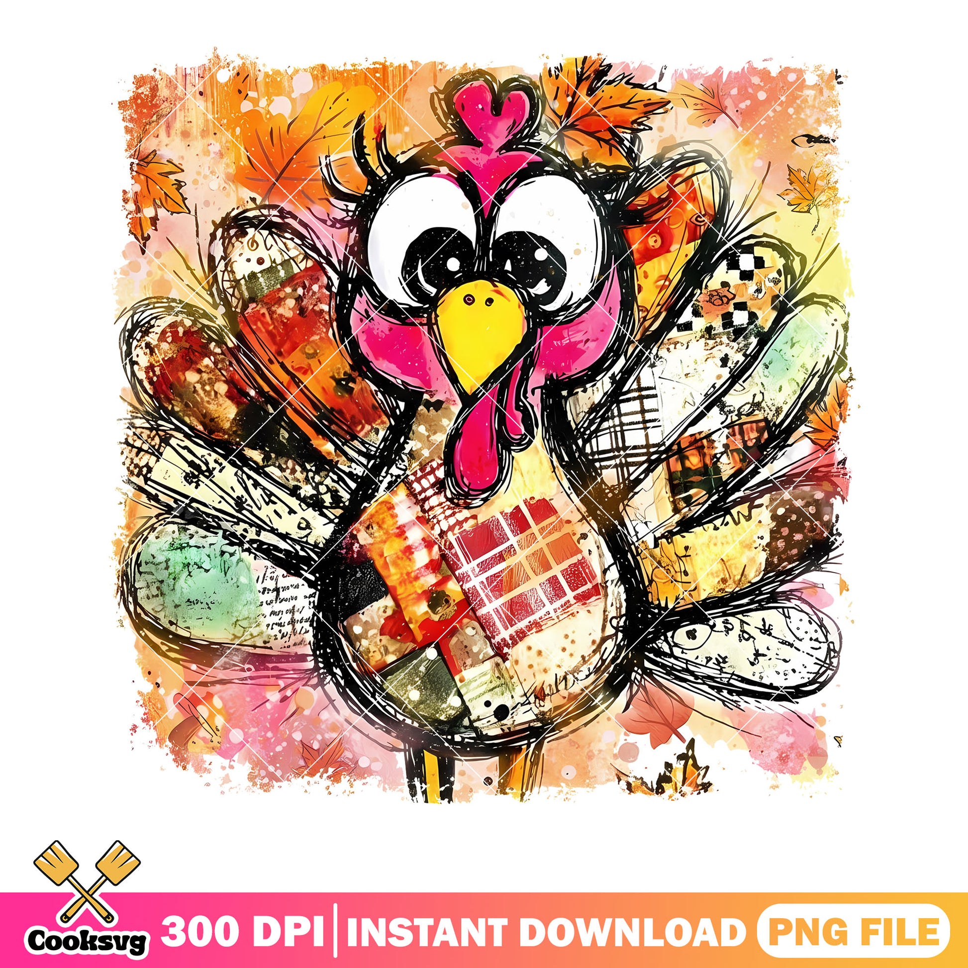 Thanksgiving turkey png, cute chicken png, lovely turkey png