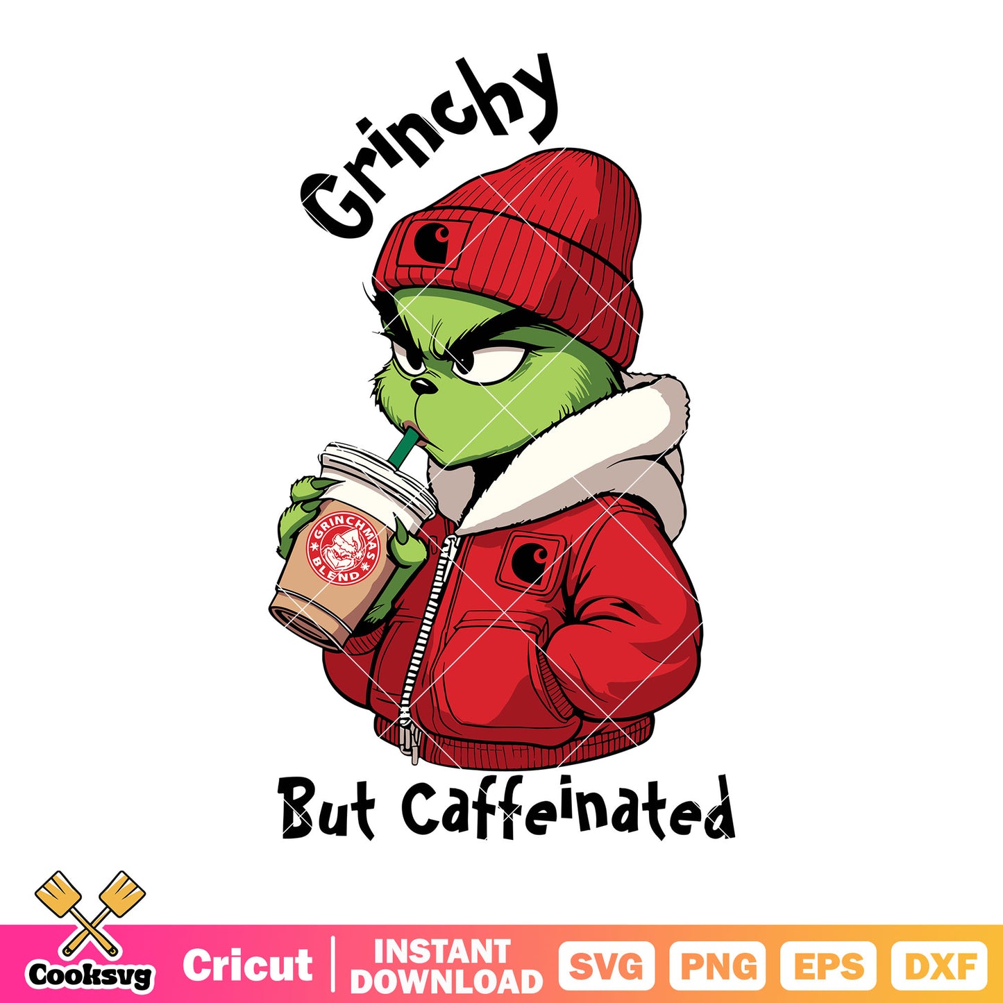 The Young grinch svg, hot chocolate svg, red jacket svg