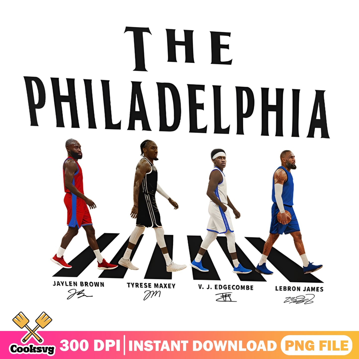 The Philadelphia Basketball Abbey Road PNG, NBA Players PNG, LeBron James PNG