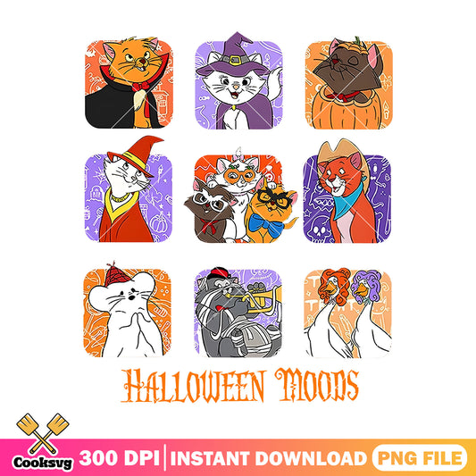 The aristocats halloween png, disney aristocats​ png, halloween cat png