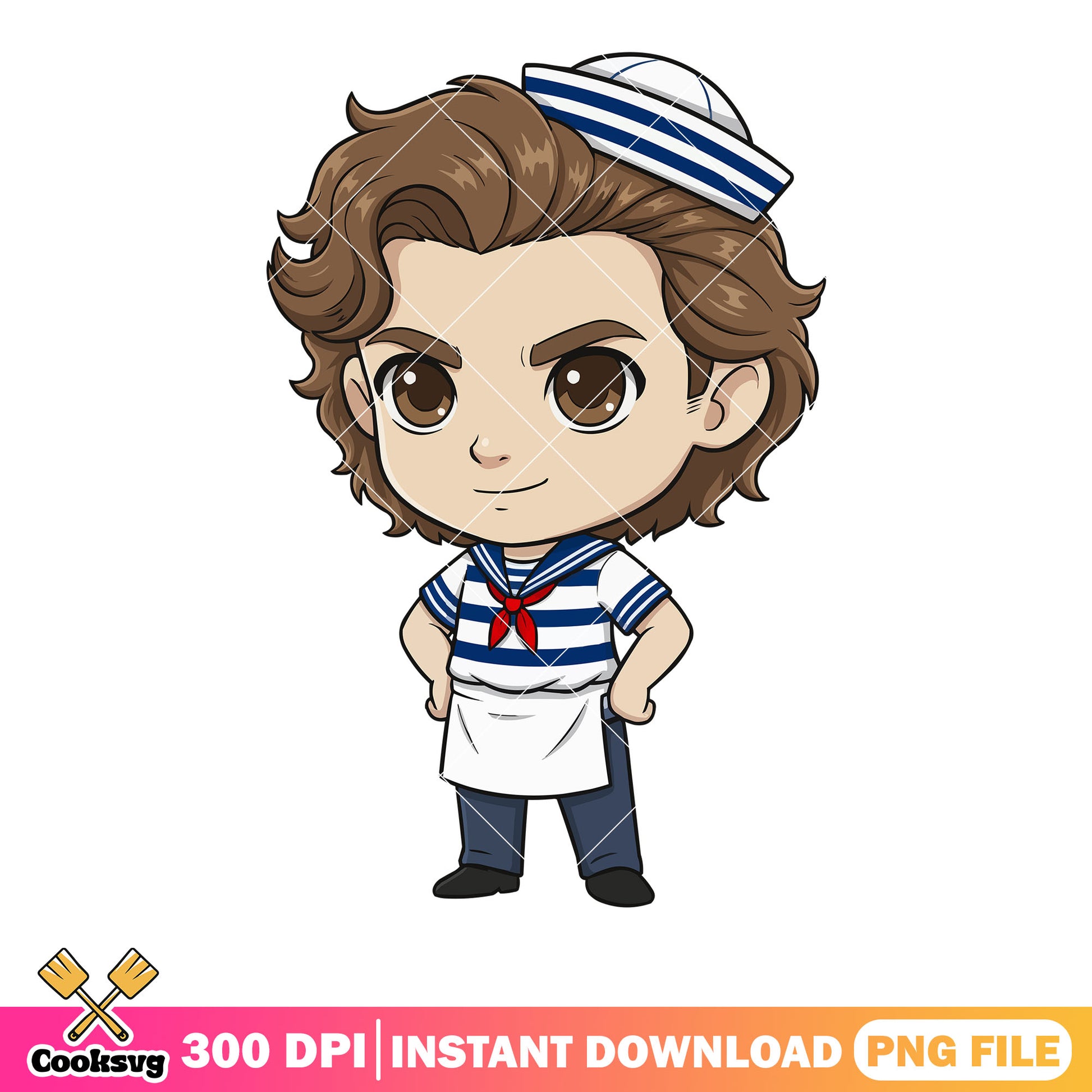 The brave harrington chibi png, stranger things png, netflix series ​​png