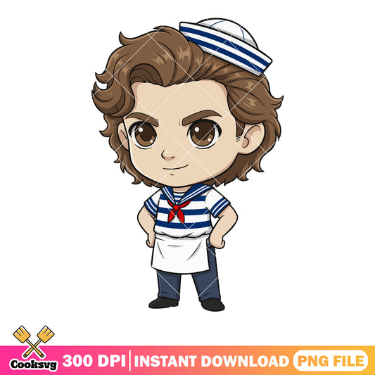 The brave harrington chibi png, stranger things png, netflix series ​​png