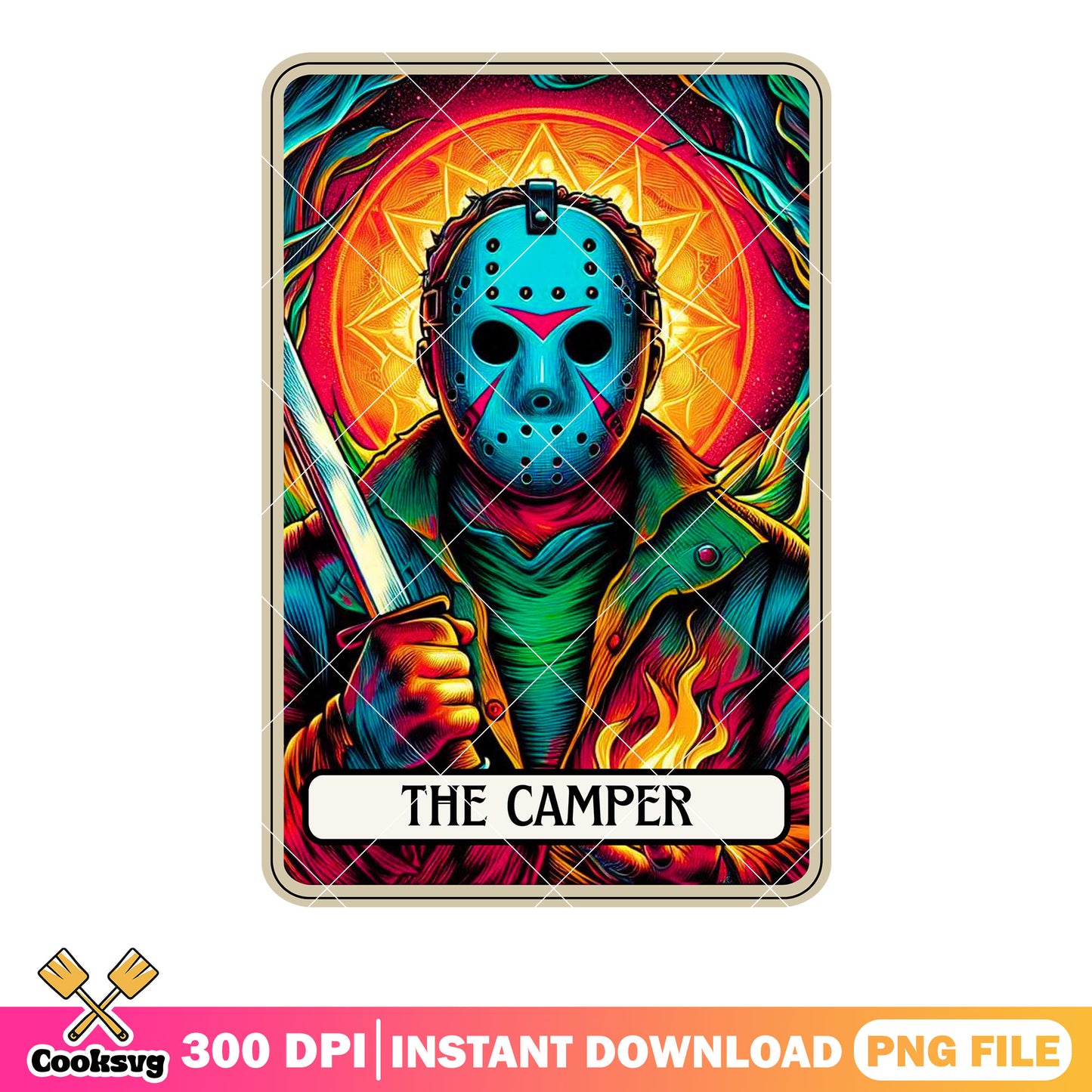 The camper Jason Voorhees png, mysterious eyes​ png, magic cloud​ png