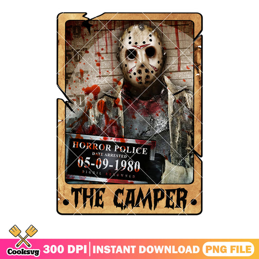 The camper horror police png, jason vorheez png, friday the 13th png