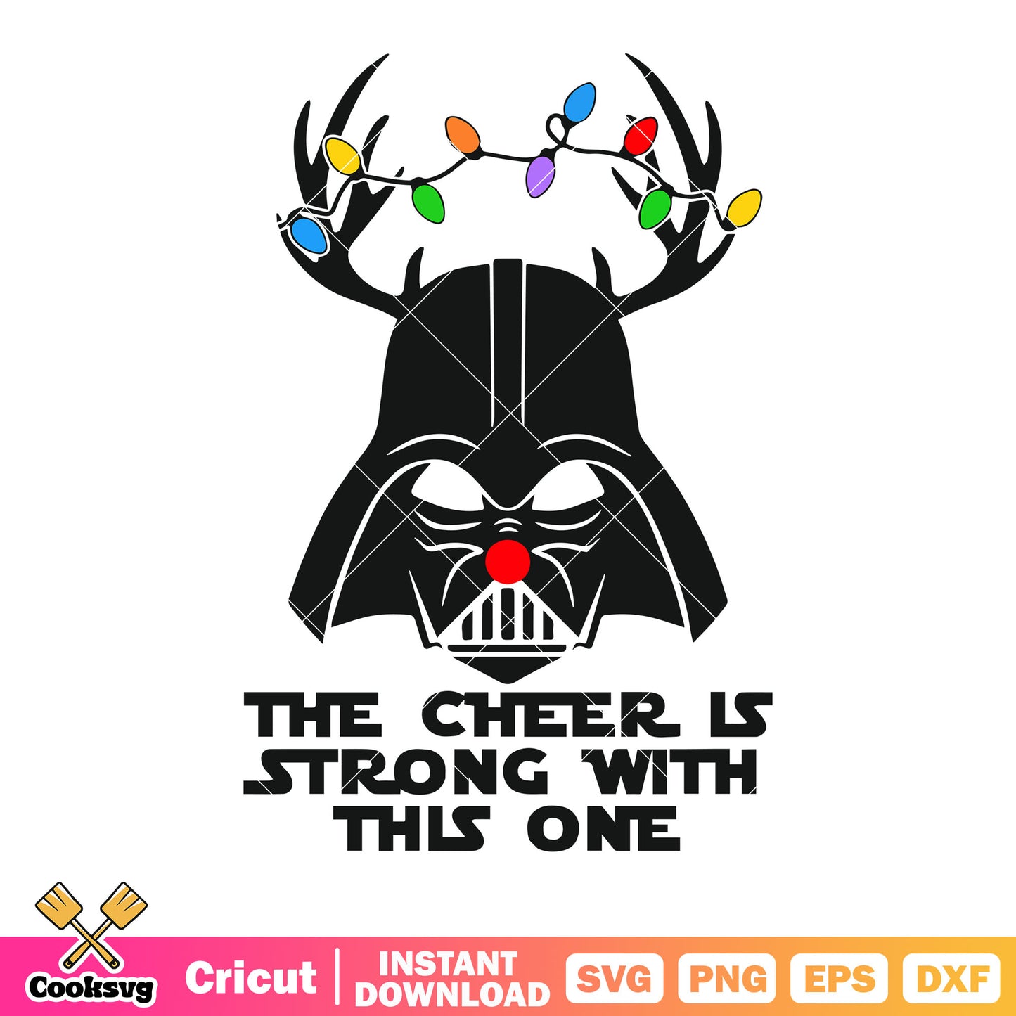 The cheer is strong with this one svg, dark vader svg, string line svg