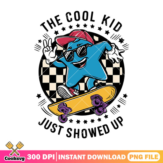 The cool kid just showed up png, go back to school png, blue star png