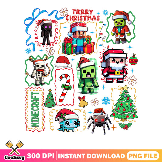 The craftmas christmas png, christmas tree png, minecraft png