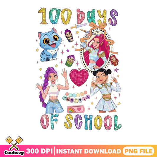 The disco 100 school huntrix png, huntrix team png, derpy tiger png