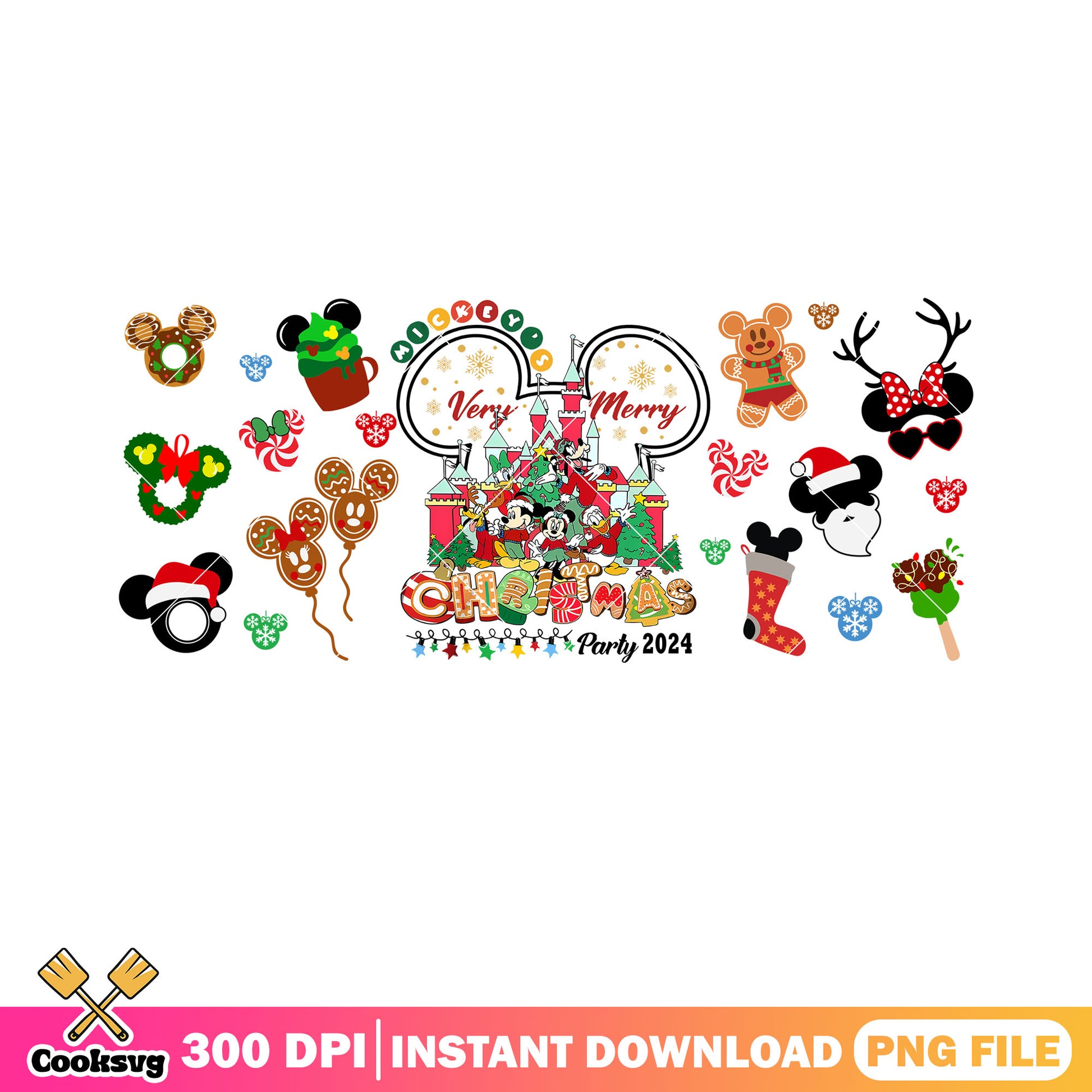 The disney mickeys castle png, gingerbread png, mickey and friends png