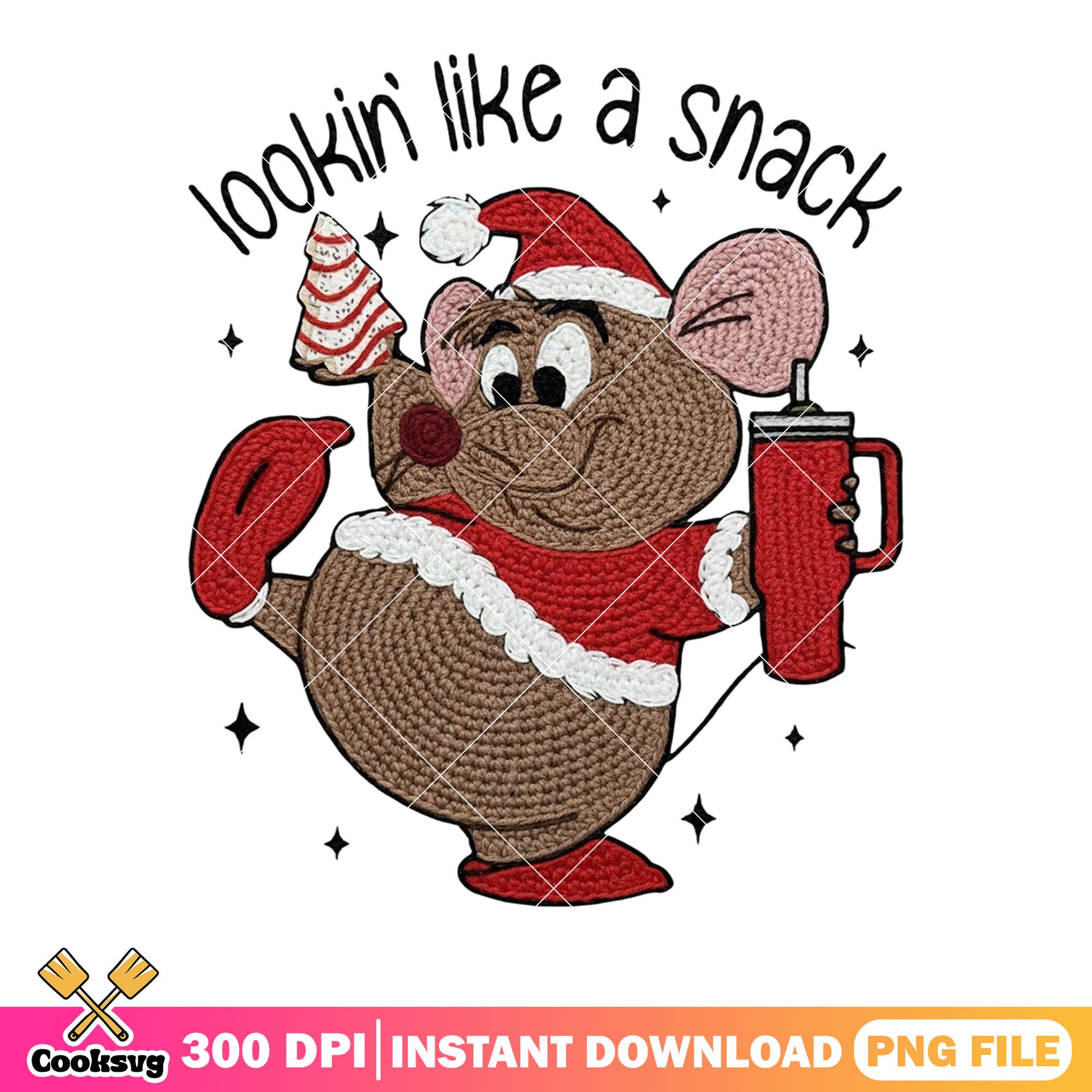 The fat rat starry night png, christmas mouse​ png, santa claus png