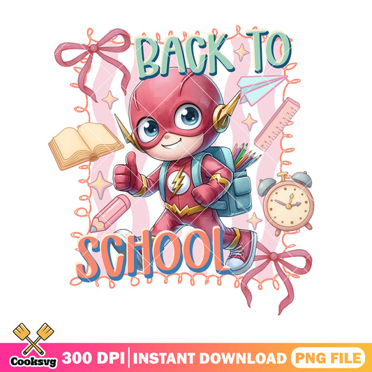 The flash chibi design png, dc character png, welcome back to school png