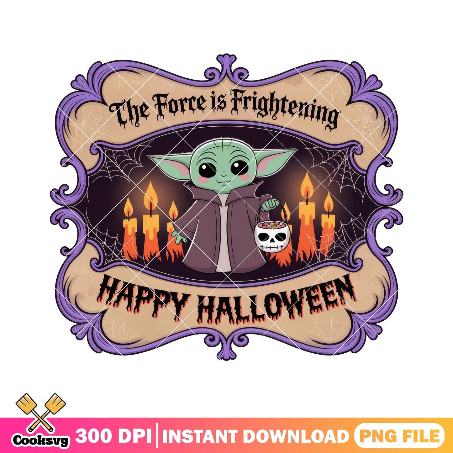 The force is frightening yoda png, star wars movies​ png, halloween spirit png