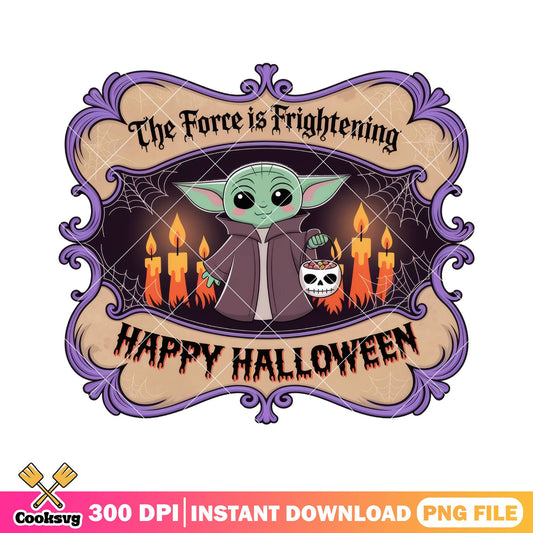 The force is frightening yoda png, star wars movies​ png, halloween spirit png