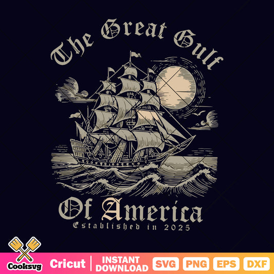 The great gulf of america 2025 svg, gulf of america trump​ svg