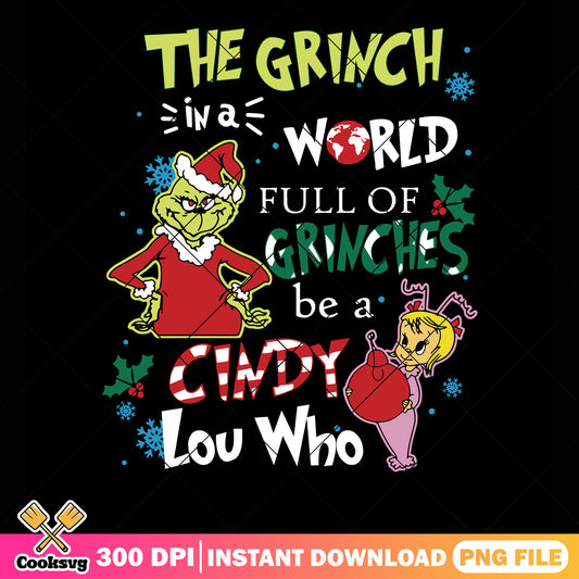The grinch in a world png, max the dog png, cindy lou who png